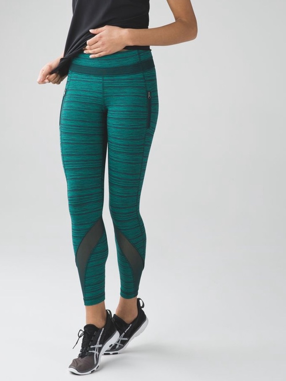 Lululemon Green Inspire Leggings High Rise Workout Gym Athletic Pants